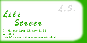 lili streer business card